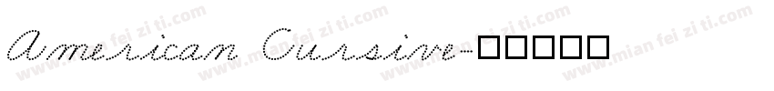 American Cursive字体转换